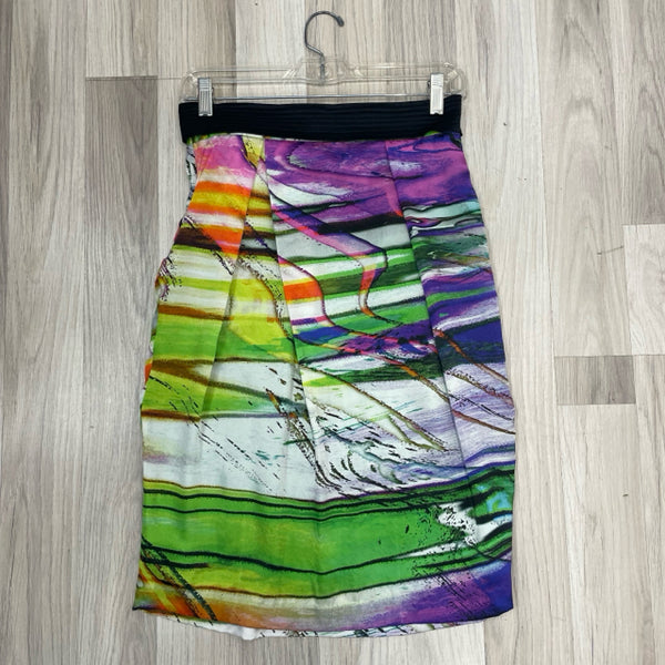 Beatriz Camacho Size 4 Women's Multicolor Patchwork Pencil Skirt