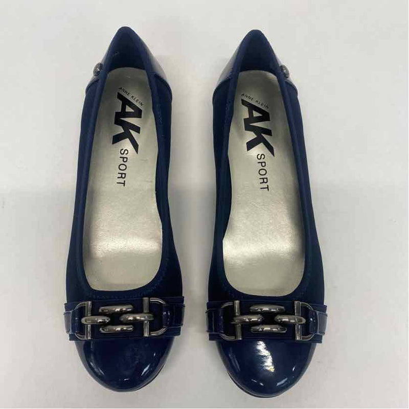 Anne Klein Sport Size 7 Women's Navy Solid Slip On Flats