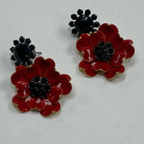 Kate Spade Gold-Red Earrings