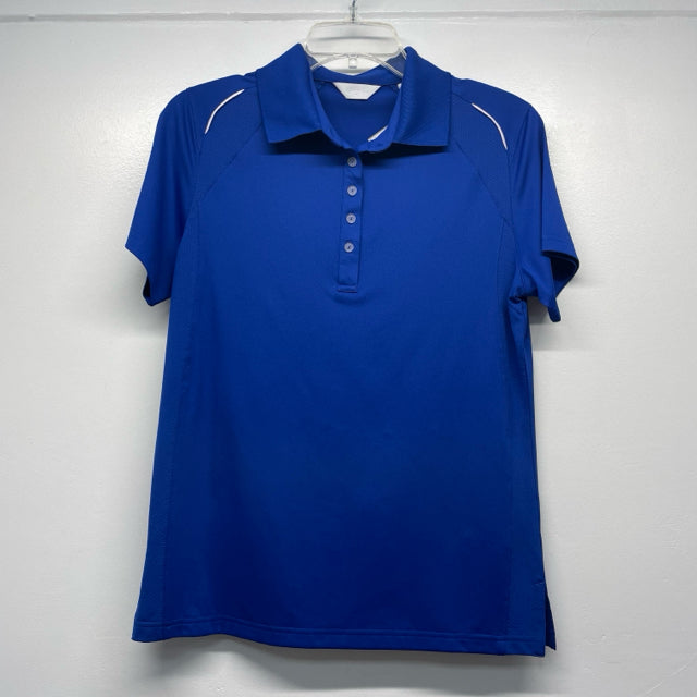 Callaway Size S Women's Royal Blue Solid Polo Activewear Top