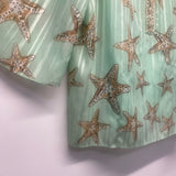 Soft Surroundings Size Xl Women's Mint Stars 2 Piece Long Sleeve Top