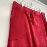 J.Jill Size M-8 Women's Red Washed Pull On Skirt