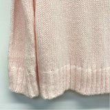Vineyard Vines Size L Women's Light Pink Solid Pullover Sweater