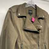 Liverpool Women's Size L Green Solid Moto Jacket