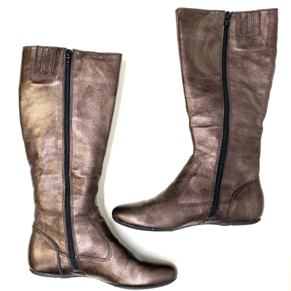 Born Women's Size 6.5 Copper Solid Leather Tall Boots