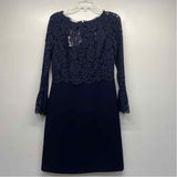 Talbots Size 4-S Women's Navy Solid Sheath Dress