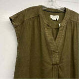 By Anthropologie Size M Women's Green Solid Tunic Dress