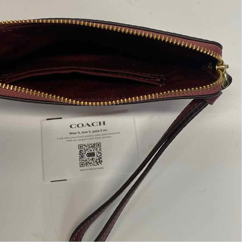 Coach Pink Leather Signature Wristlet