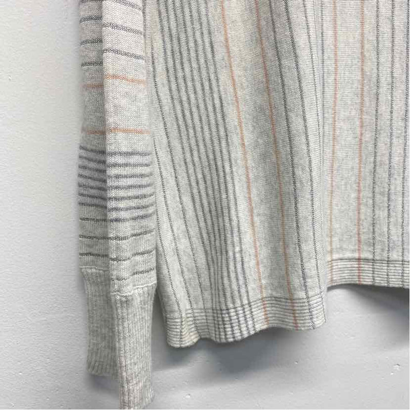 Repeat Silver Edition Size 38-S Women's Light Gray-Multi Stripe Pullover Sweater