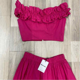 Showpo Size 4- M Women's Fuschia Solid Set Dress