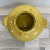 Yellow Ceramic Pottery Vase with Handles