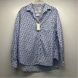 Frank & Eileen Est 1947 Size L Women's Blue-White Print Button Up Shirt