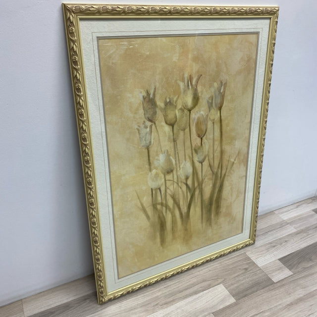 Framed print by Chery Blum - Long steam Tulips - Lovely