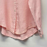 Wilt Size M Women's Pink Solid Button Up Shirt