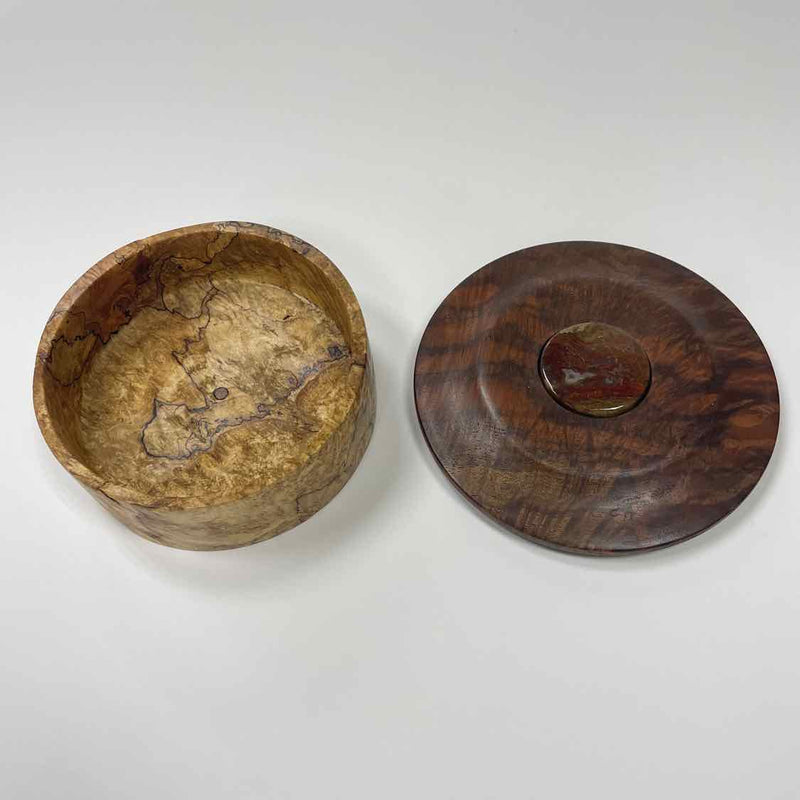 Brown Wood Jar