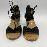 Dolce Vita Size 7.5 Women's Black Cut Out Wedge Sandals