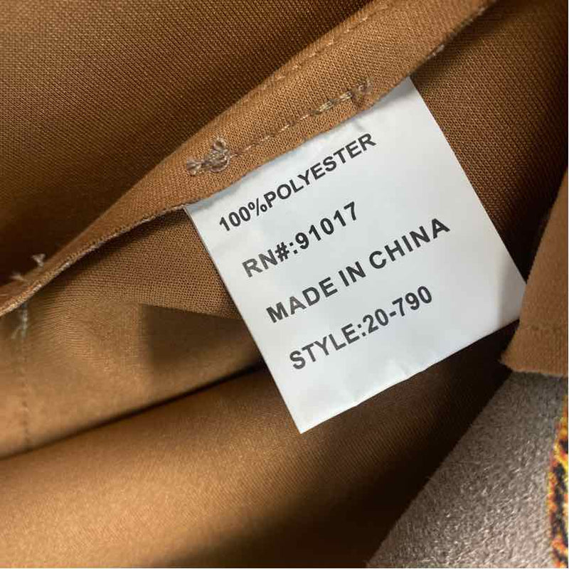 Solitarie Women's Size M Tan-Multi Floral Maxi Vest