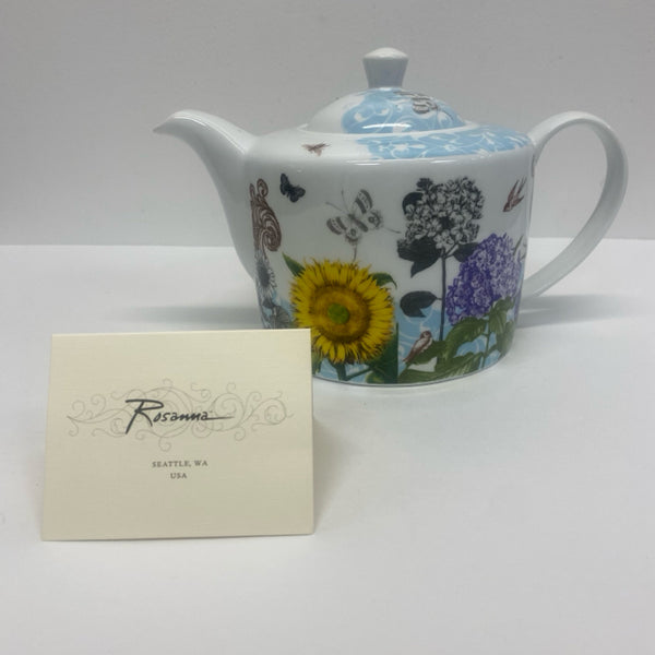 Rosanna White-Multicolor Ceramic Teapot