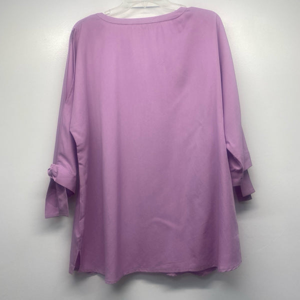 Soft Surroundings Size Xl Women's lavender Solid Pullover Long Sleeve Top