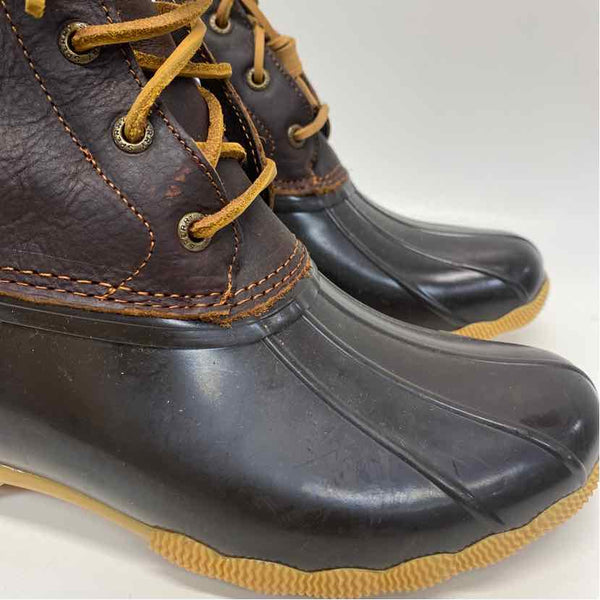 Sperry Top-Sider Size 8 Women's Brown Solid Lace Up Booties