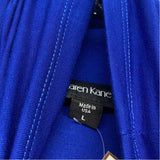 Karen Kane Size L Women's Blue-Black Color Block Turtle Neck Dress