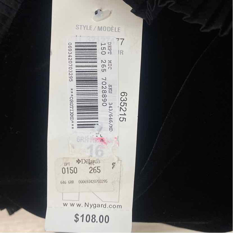 Nygard Women's Size 16-XXL Black Solid Open Front Jacket