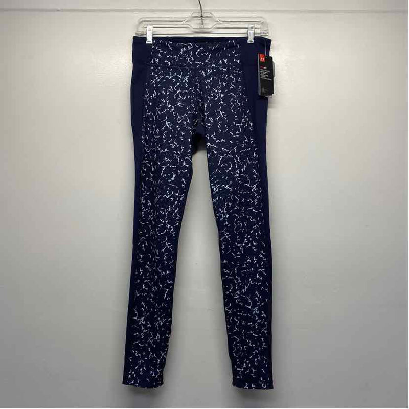 Under Armour Size M Women's Navy-Aqua Pattern Leggings Activewear Pants