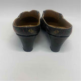 Icon Size 6.5 Women's Black-Multi Print Mule Shoes