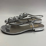 Valentino Size 8.5 Women's Silver Solid Camel Toe Sandals