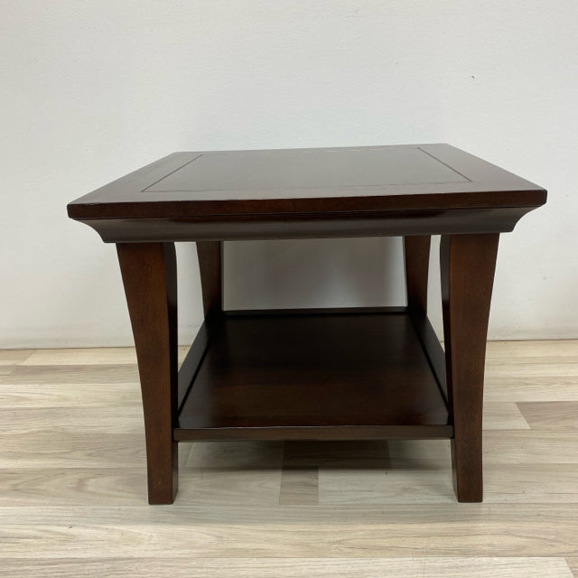 Side Brown Wood Table