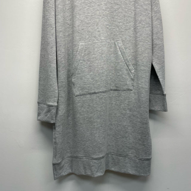 Haven Well Within Size L Women's Light Gray Tweed Long Sleeve Hoodie Dress