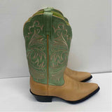 Ariat Size 6.5 Women's Beige-Green Embroidered Western Boots
