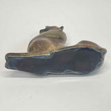 Bronze Roaring Sitting Lioness Sculpture