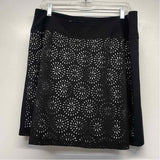 Krimson Klover Size L Women's Black-White Cut Out Pencil Skort