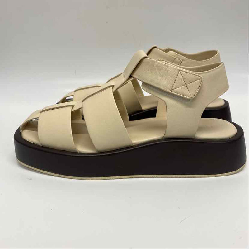 Pilcro - Anthropologie Size 39-8.5 Women's Offwhite Solid Strappy Sandals