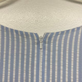 Wayward  Fancies Women's Size 2 Xl-16 Blue-White Striped Long Sleeve Dress