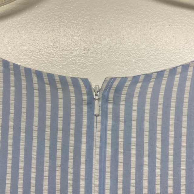 Wayward  Fancies Women's Size 2 Xl-16 Blue-White Striped Long Sleeve Dress