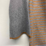 By Anthropologie Size S Women's Gray-Orange Stripe Pullover Sweater