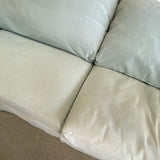 Crate and Barrel  Sofa with Green Slipcovered