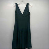 Anne Klein Size 8-M Women's Dark Green Solid Fit And Flare Dress