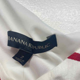 Banana Republic Size 2-XS Women's White-Red Stripe Scarf Dress