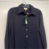 Tuckernuck Size S Women's Navy Solid Button Up Shirt Dress