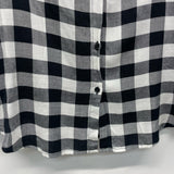 BB Dakota Size M Women's Black-White Plaid Shirt Dress