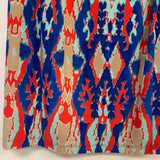 Jones New York Size S Women's Blue-Multi Abstract Faux Wrap Dress
