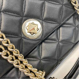 Kate Spade Black Leather Quilted Crossbody Handbag