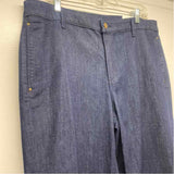 Chico's Size 2.5-14 Women's Blue Solid Trouser Jeans