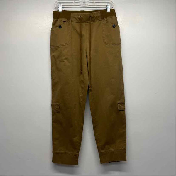 Flamingals Size M- (6-8) Women's Tan Solid Pull On Capri