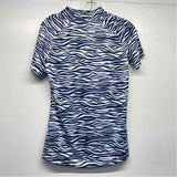 Greg Norman Size S Women's Purple-Multicolor Pattern Zip Neck Activewear Top