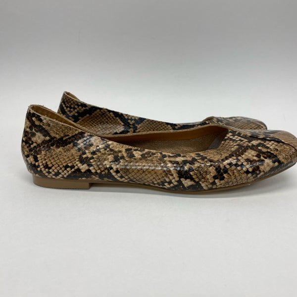 Korks Size 7.5 Women's Brown Animal Print Ballet Flats Shoes