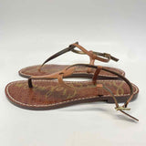 Sam Edelman Size 7.5 Women's Brown Solid Thong Sandals